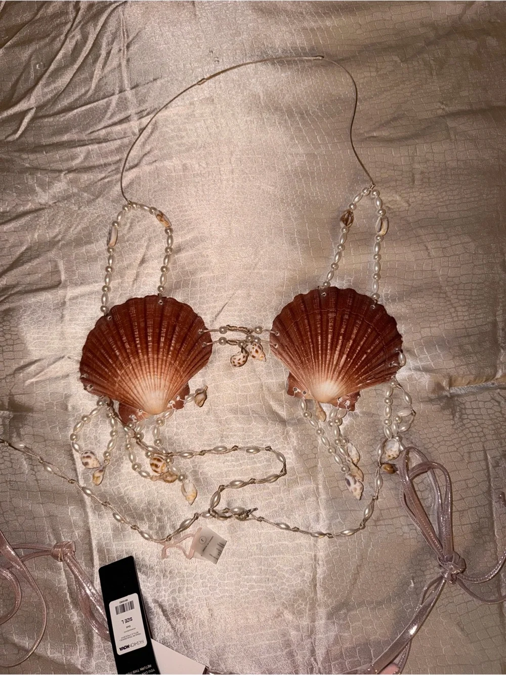 Fashion Nova Pink Shell Bikini Set - Picture 5 of 7